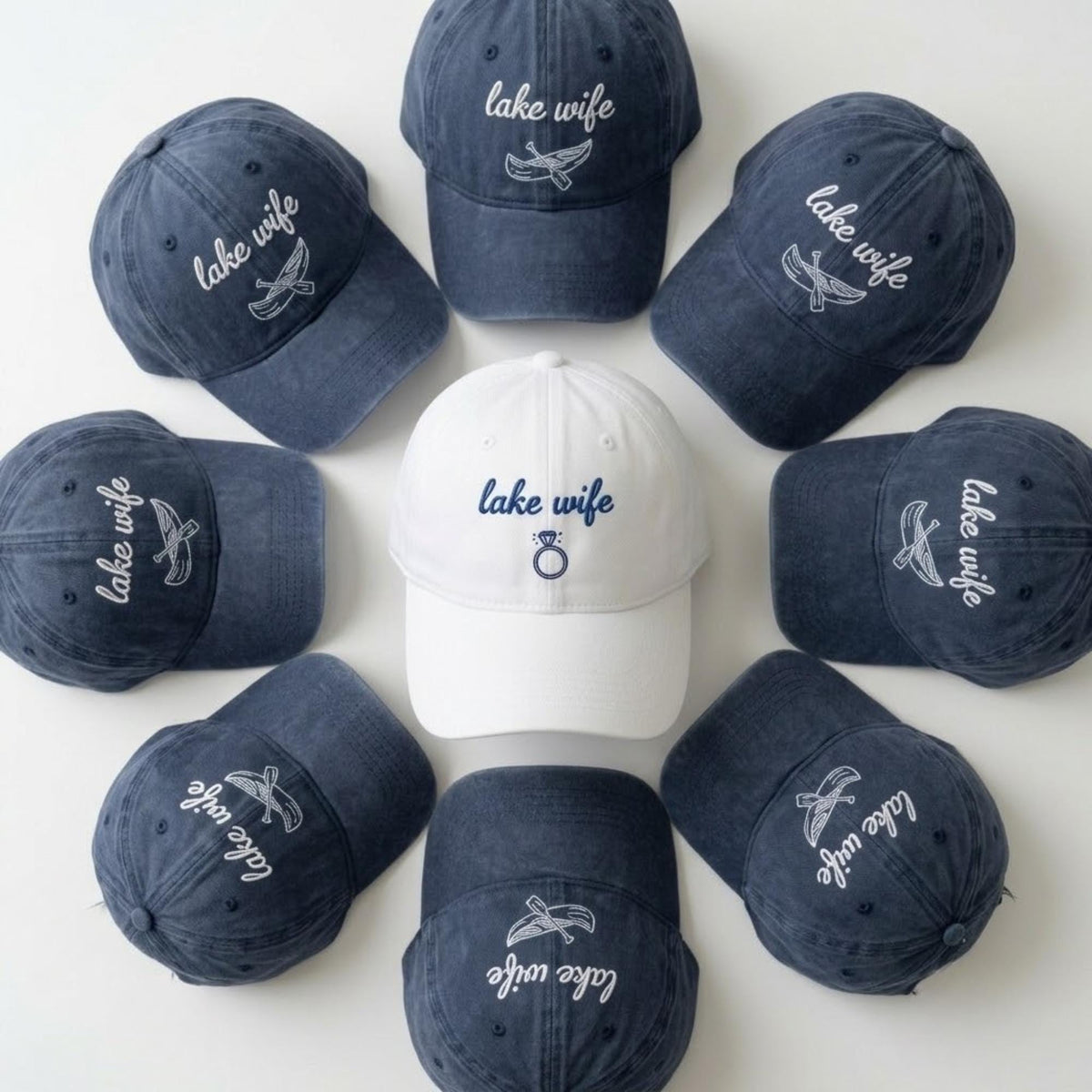 Lake Bride Embroidered Hat, Vintage Washed Bachelorette Baseball Cap, Bridal Weekend Gift