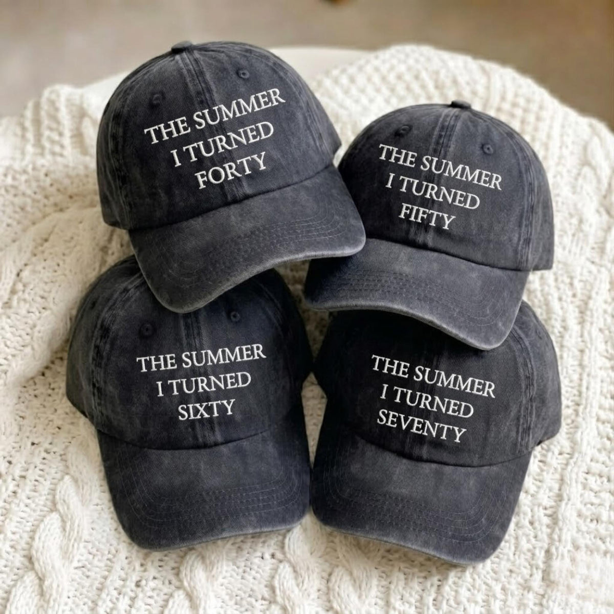 Personalized 40th Birthday Embroidered Hat, Custom Birth Year Baseball Cap, Birthday Gift for Her