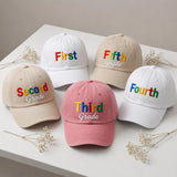 Custom Grade Level Teacher Hat, Personalized Elementary School Baseball Cap