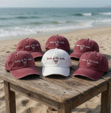Custom Bridal Party Hats | Maroon Bachelorette Caps | Personalized Bridesmaid Hat | Vintage Washed Cotton Fantasy Wedding Gift