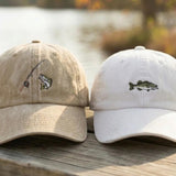 Matching Fishing Embroidered Dad Hats, Custom Father Son Baseball Caps, Outdoor Gift