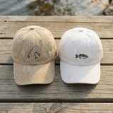 Matching Fishing Embroidered Dad Hats, Custom Father Son Baseball Caps, Outdoor Gift