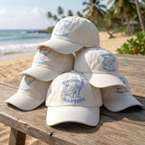 Custom Bikinis And Martinis Hat, Personalized Beach Bachelorette Dad Cap, Embroidered Cocktail Swimwear Baseball Hat, Summer Girls Trip Gift