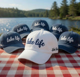 Custom Lake Trip Embroidered Hat - Lake Tahoe Vacation & Matching Group Cap