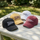 Custom Mascot Gameday Pennant Embroidered Hat, University Sport Baseball Cap, College Team Logo Hat, School Spirit Gift Matching Dad Hat