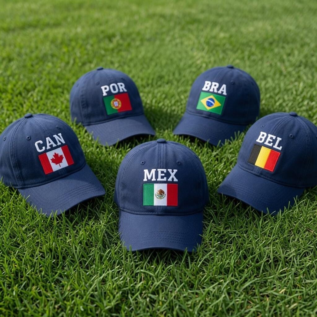 Custom Country Flag Embroidered Cap - Matching Team & Fan Group Hat