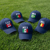 Custom Country Flag Embroidered Cap - Matching Team & Fan Group Hat