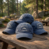 Custom Camping Hat Embroidered Happy Camper Baseball Cap Personalized Mountain Dad Hat Vintage Outdoor Gift Custom Text Trucker