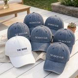 The Bach Club Bride Embroidered Hat, Bachelorette Party Embroidered Cap, Bride Squad Hat, Wedding Party Gift, Embroidered Cap For Bride