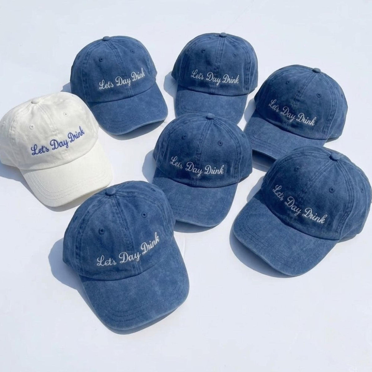 Let's Day Drink Embroidered Hat, Bachelorette Party Embroidered Cap, Matching Bach Party Hat, Custom Embroidery Hat, Bridesmaid Gift Cap