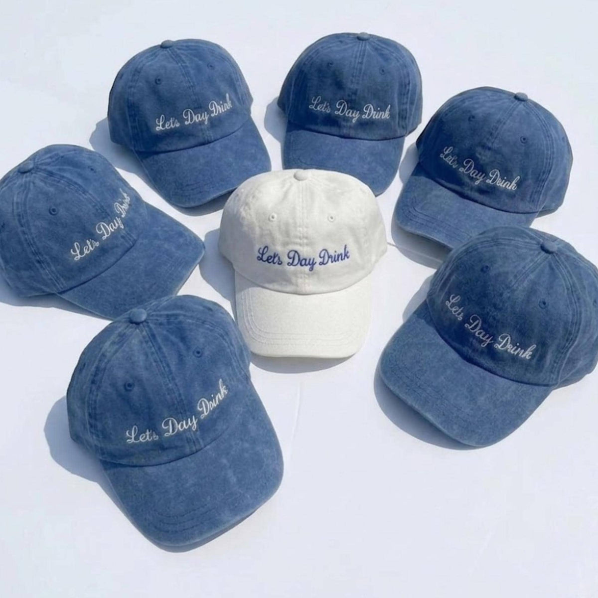 Let's Day Drink Embroidered Hat, Bachelorette Party Embroidered Cap, Matching Bach Party Hat, Custom Embroidery Hat, Bridesmaid Gift Cap