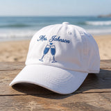 Custom Embroidered Hat Bride Bachelorette Party Favors Personalized Bridesmaid Gift Baseball Cap Custom Name Beach Trip Hats