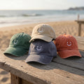 Smiley Face Hat Embroidered Happy Face Baseball Cap Custom Vintage Dad Hat Cute Minimalist Gift Personalized Beach Trip Caps
