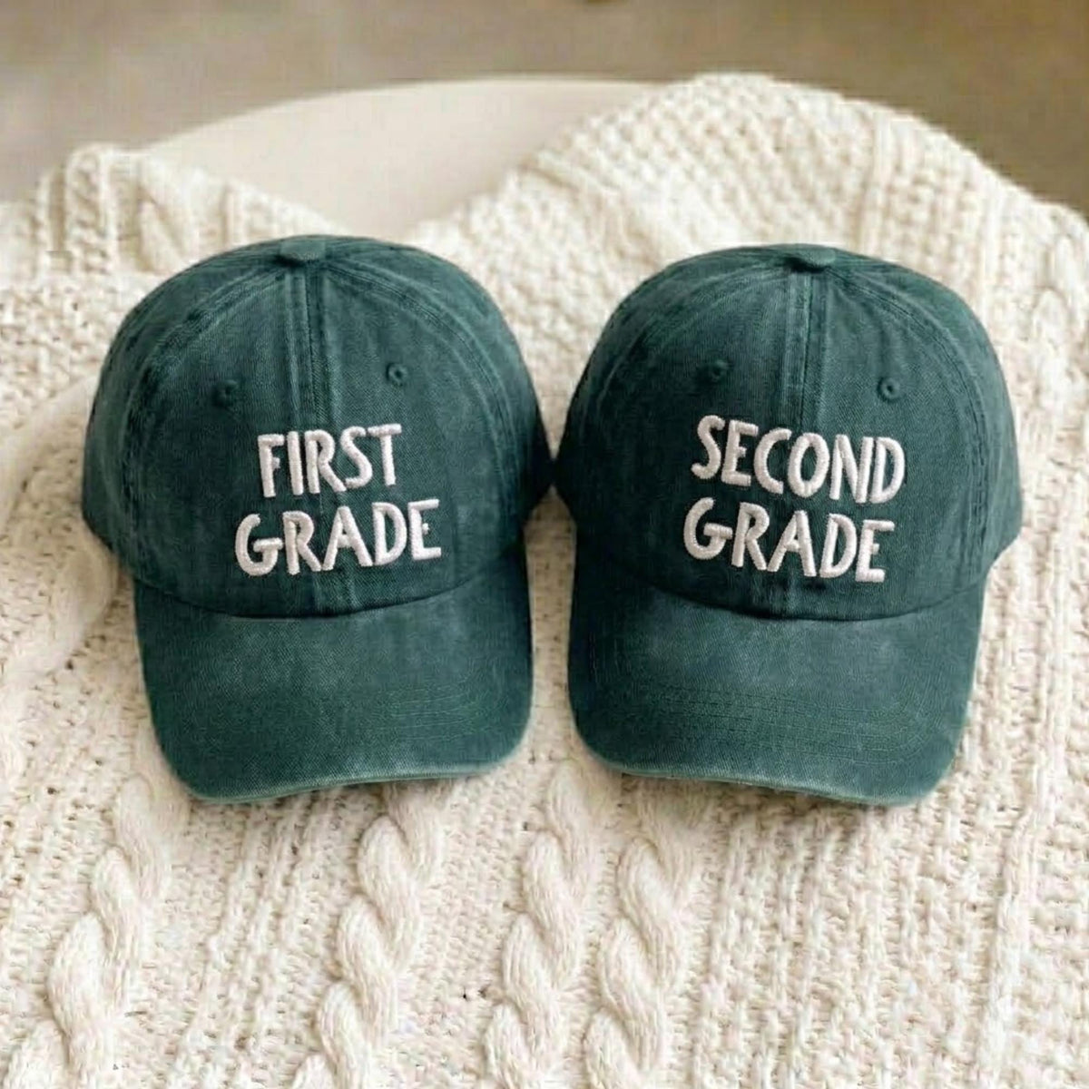 Custom Grade Level Teacher Embroidered Hat, Personalized 1st to 4th Grade Baseball Cap