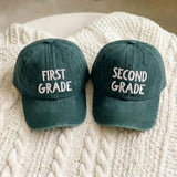 Custom Grade Level Teacher Embroidered Hat, Personalized 1st to 4th Grade Baseball Cap