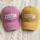 Custom College Name Embroidered Hat, Personalized University Cotton Baseball Cap, Alumni Gift