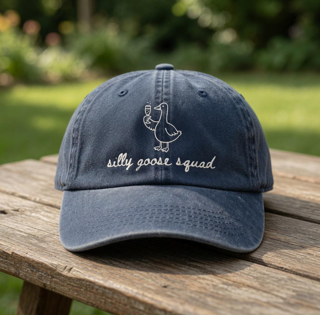 Silly Goose Bride Hat Custom Bachelorette Party Gift Embroidered Baseball Cap Silly Goose Squad Bridesmaid Unisex Retro Dad Hat