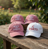 Wife of the Party Hat Custom Bachelorette Gift Embroidered Baseball Cap Bride Bridesmaid Group Unisex Dad Hat Bridal Party Cap