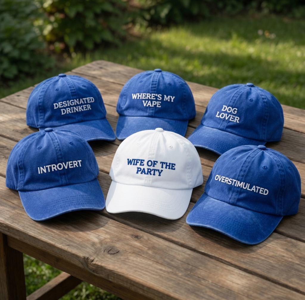 Custom Funny Slogan Hat Embroidered Baseball Cap Wife of the Party Bride Bridesmaid Unisex Dad Hat Funny Bachelorette Group Cap
