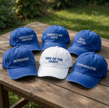 Custom Funny Slogan Hat Embroidered Baseball Cap Wife of the Party Bride Bridesmaid Unisex Dad Hat Funny Bachelorette Group Cap