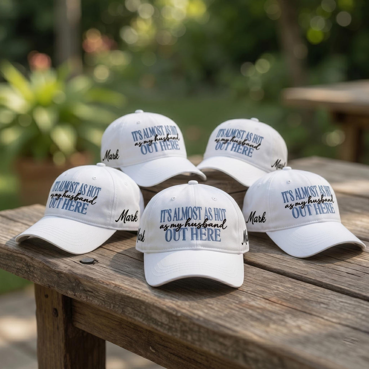Custom Hot Husband Hat Embroidered Name Baseball Cap Funny Wife Summer Gift Honeymoon Vacation Cap Personalized Unisex Dad Hat Wifey Gift