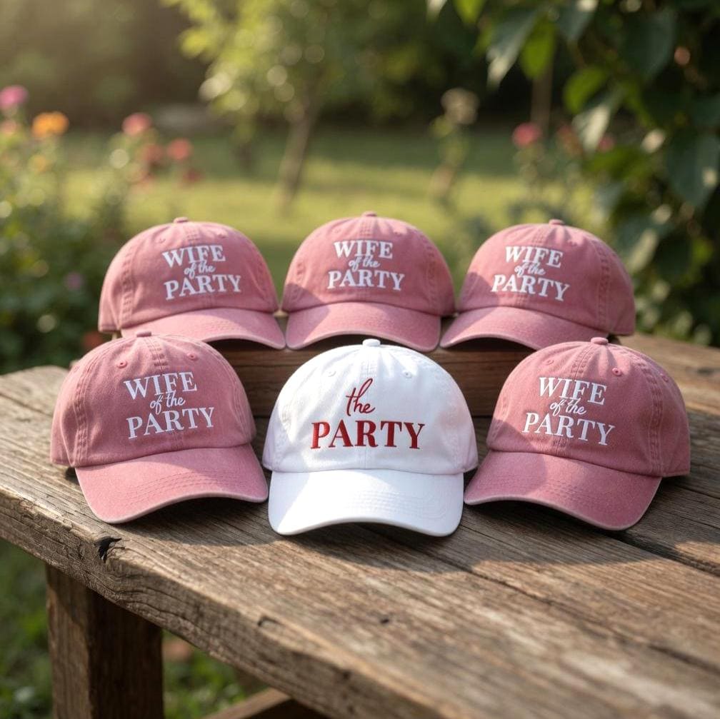 Wife of the Party Hat Custom Bachelorette Gift Embroidered Baseball Cap Bride Bridesmaid Group Unisex Dad Hat Bridal Party Cap