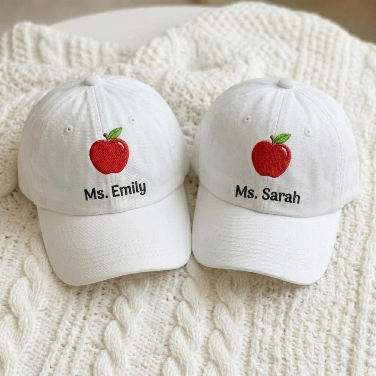 Personalized Teacher Name Embroidered Hat, Custom Back to School Baseball Cap, Educator Gift