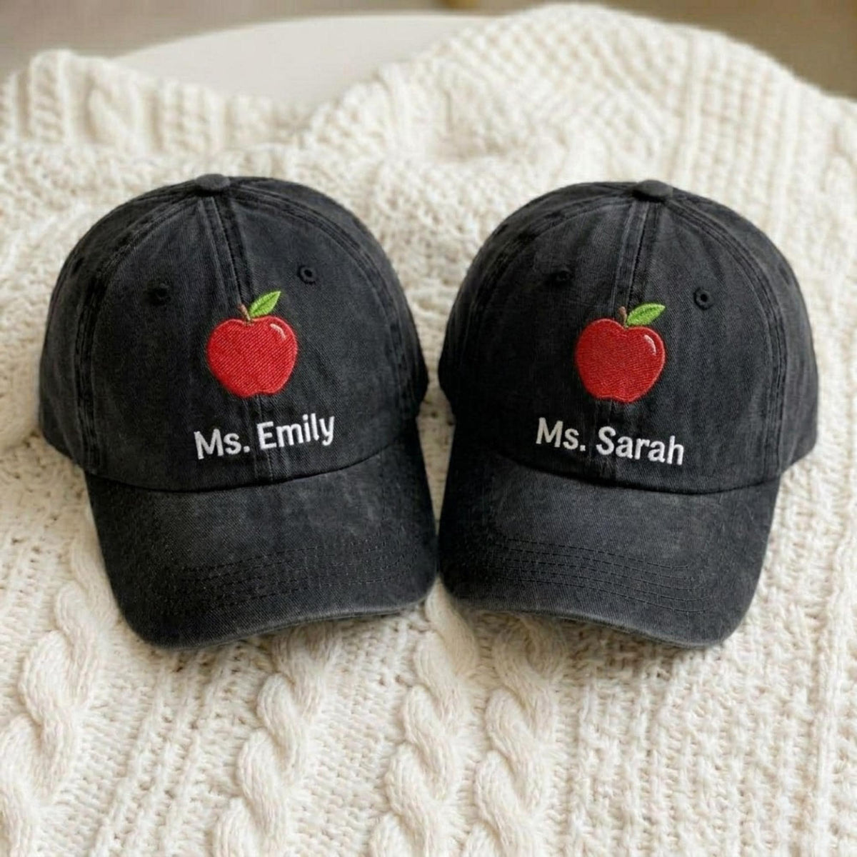 Personalized Teacher Name Embroidered Hat, Custom Back to School Baseball Cap, Educator Gift