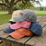 Custom Team Mascot Hat | Vintage Cap | Personalized School Spirit Baseball Hat | Embroidered Team Name Cap | Custom Gift