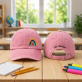 Rainbow Pencil Teacher Embroidered Hat, Colorful Back to School Baseball Cap, Teacher Gift