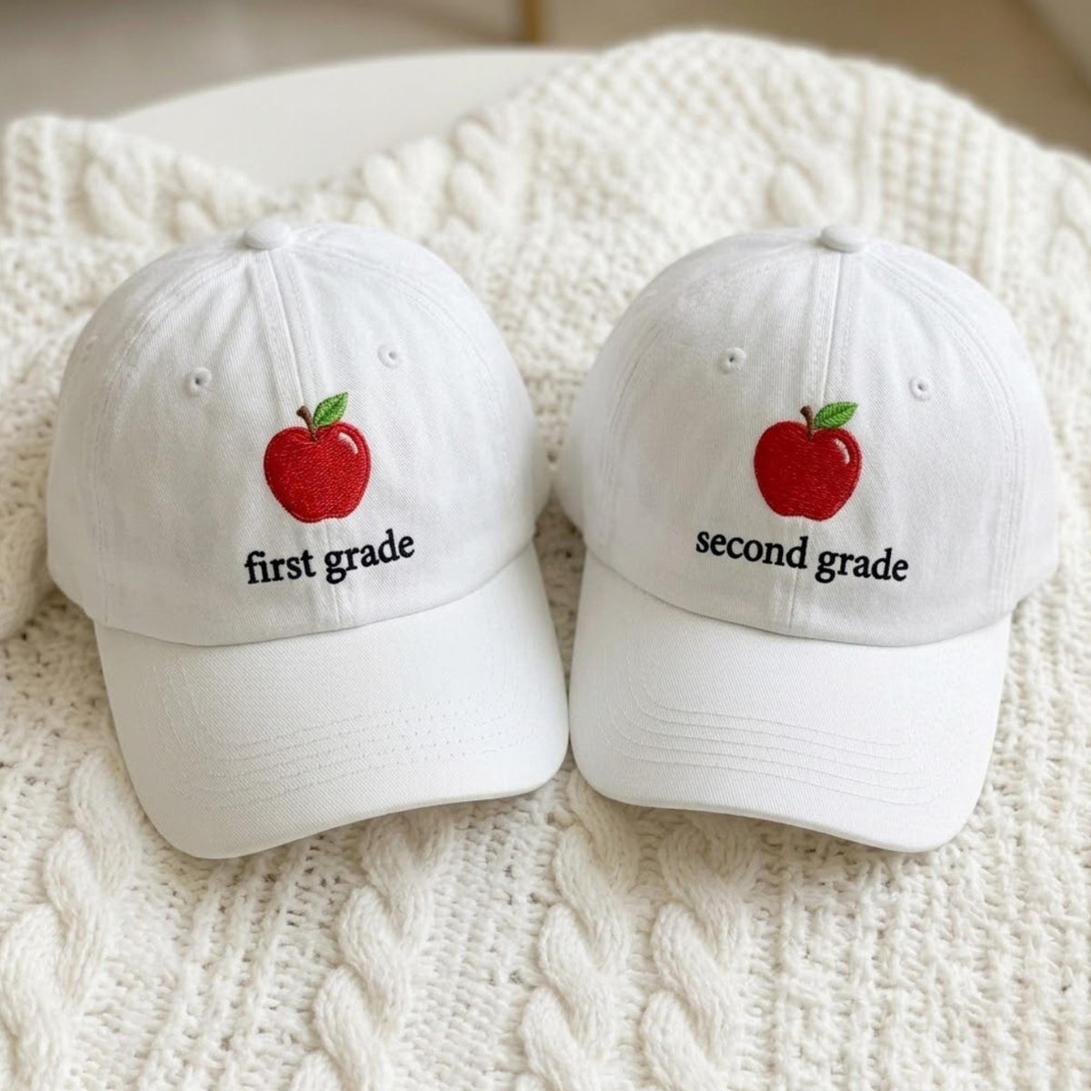 Matching Teacher Team Embroidered Hats, Custom School Staff Cotton Baseball Caps
