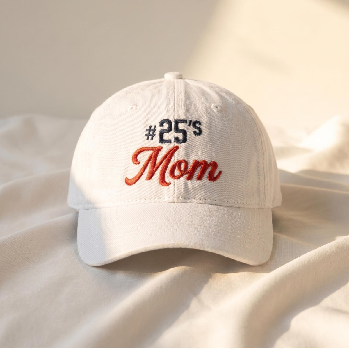 Personalized Sports Mom Embroidered Hat, Custom Jersey Number Baseball Cap, Game Day Gift
