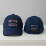 Floral Teacher Embroidered Hat, Personalized Flower Baseball Cap, Educator Appreciation Gift