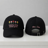 Floral Teacher Embroidered Hat, Personalized Flower Baseball Cap, Educator Appreciation Gift