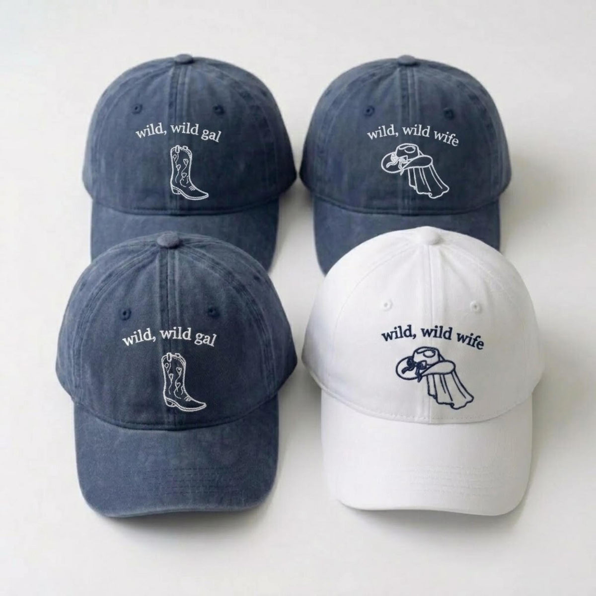 Wild Wild Wife Embroidered Hat, Western Bachelorette Cap, Custom Cowgirl Bach Hat, Nashville Rodeo Party Hat, Team Bride Baseball Cap
