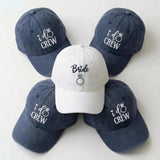 Personalized Bridal Party Embroidered Hat, Custom Bridesmaid Baseball Cap, Bachelorette Gift