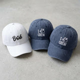 Personalized Bridal Party Embroidered Hat, Custom Bridesmaid Baseball Cap, Bachelorette Gift