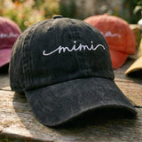 Personalized Mama Embroidered Hat, Custom Mimi Gigi Nana Name Baseball Cap, Mother's Day Gift