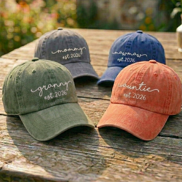 Personalized Mama Embroidered Hat, Custom Mimi Gigi Nana Name Baseball Cap, Mother's Day Gift
