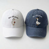 Matching Goose Couple Embroidered Hats, Personalized Bride Groom Baseball Caps, Wedding Gift