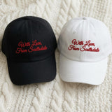 Custom Bachelorette Party Embroidered Hat, Personalized Washed Cotton Baseball Cap, Girls Trip Gift