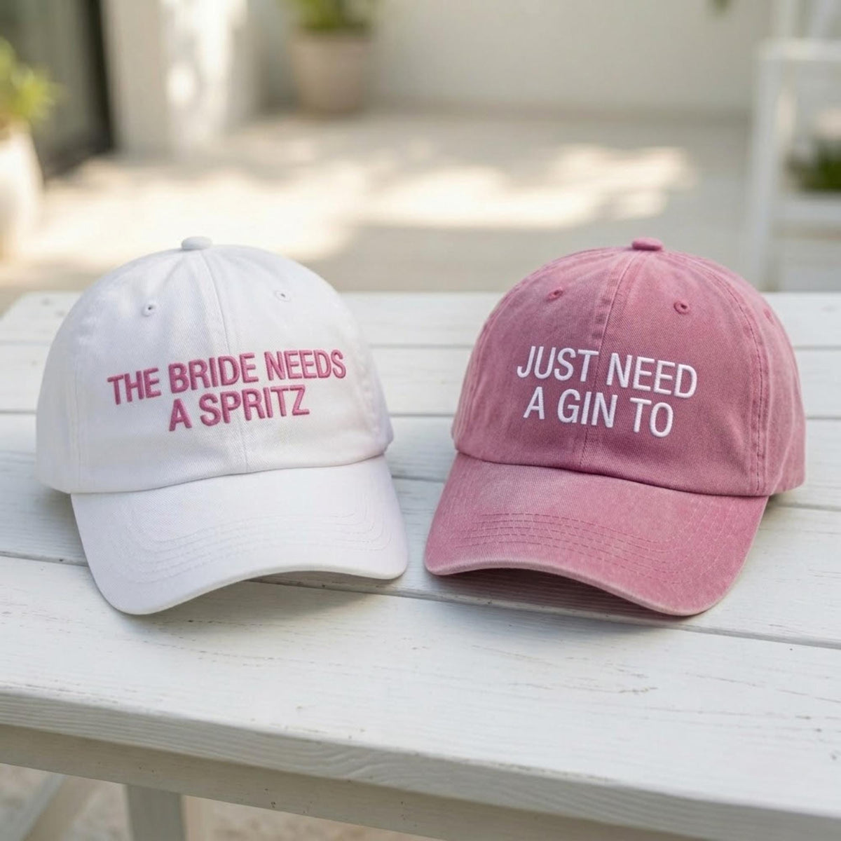 Personalized Bride Embroidered Hat, Custom Matching Bachelorette Party Baseball Cap