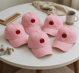 Personalized Apple Teacher Hat, Cute Embroidered Baseball Cap, Teacher Gift