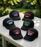 Custom Country Flag Embroidered Hat, National Soccer Fan Baseball Cap