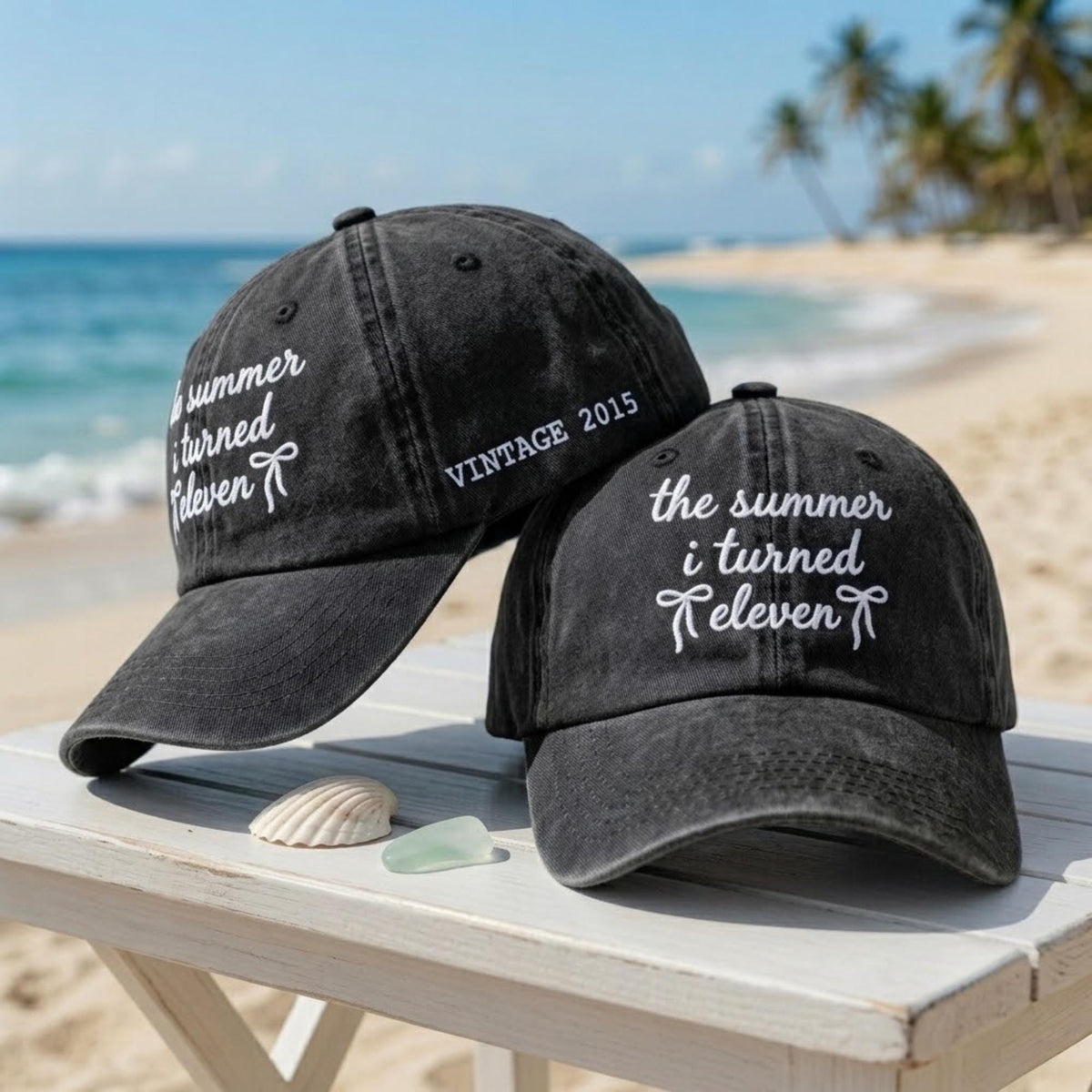 Personalized Birthday Year Embroidered Hat, Custom Age Baseball Cap, Summer Birthday Gift