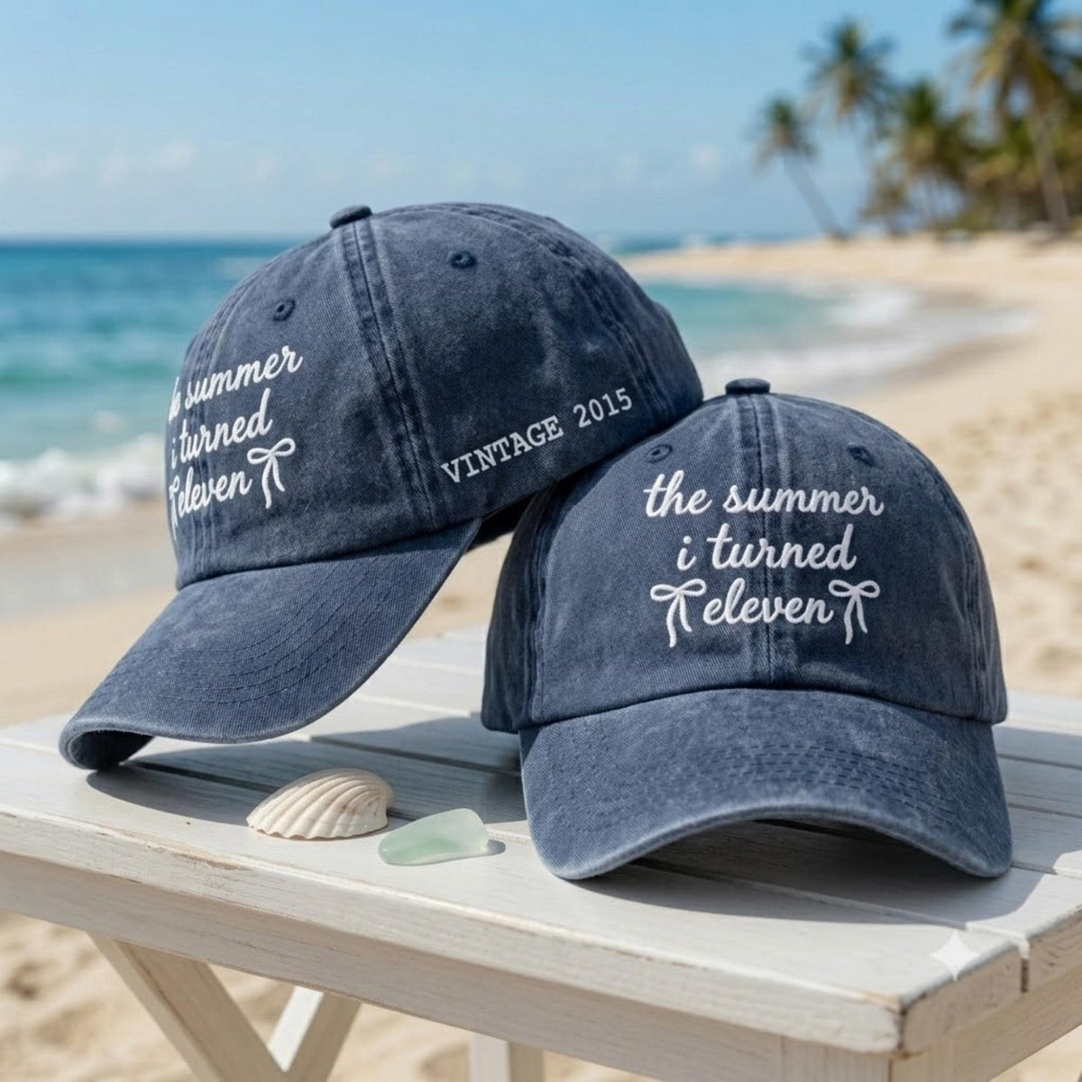Personalized Birthday Year Embroidered Hat, Custom Age Baseball Cap, Summer Birthday Gift