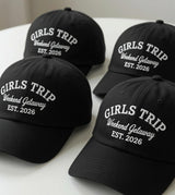 Personalized Girls Trip Embroidered Hat, Custom Weekend Getaway Cap, Bachelorette Gift