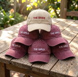 Custom Bachelorette Party Hats, The Bride The Girls Hat, Embroidered Bridal Shower Caps, Bridesmaid Proposal Gifts, Wedding Favors, For Her