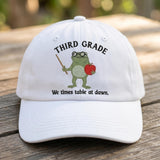 3rd Grade Teacher Frog Embroidered Hat, Math Multiplication Baseball Cap, Elementary School Gift