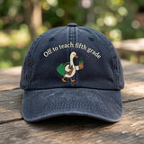 5th Grade Teacher Duck Embroidered Hat, Cute Back to School Baseball Cap, Fifth Grade Gift